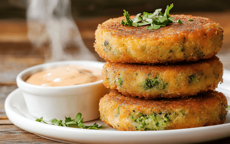 Broccoli Cheddar Veggie Burger