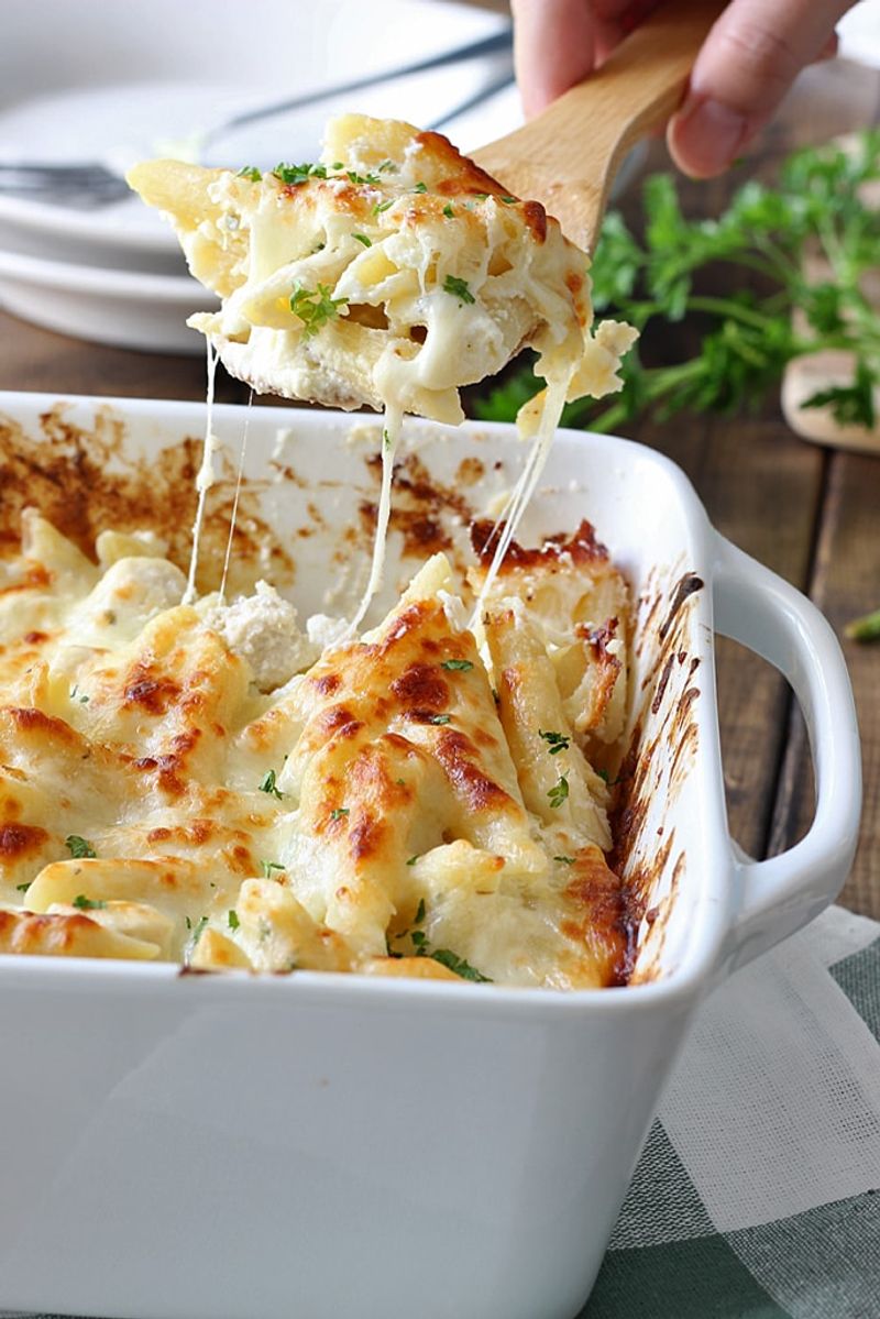 Chicken Alfredo Bake