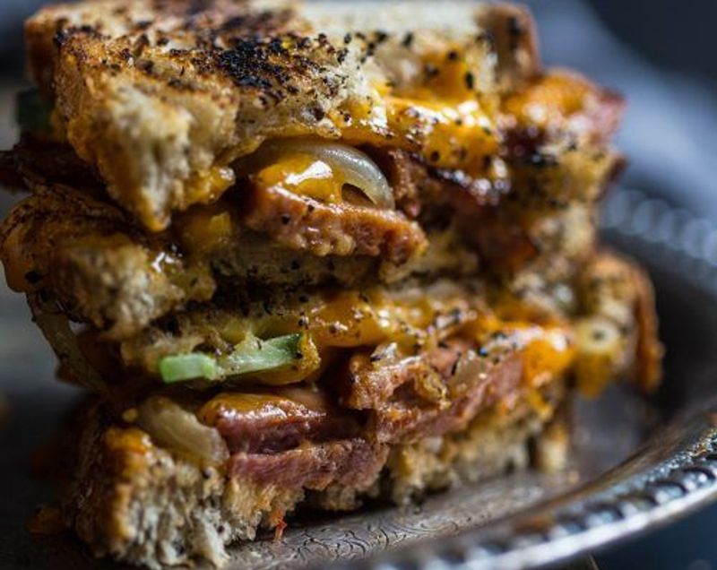 Louisiana – Creole Grilled Cheese with Andouille and Pimento Cheese