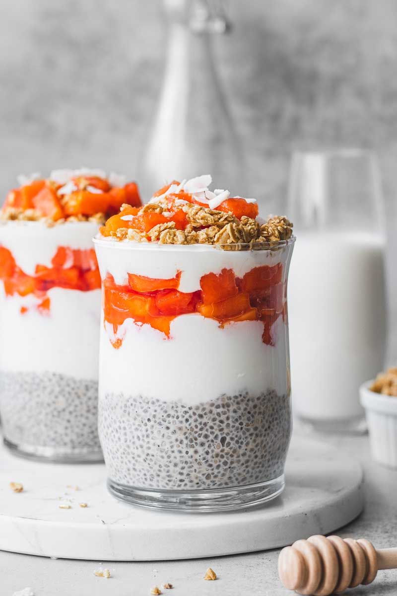 Papaya Coconut Chia Pudding