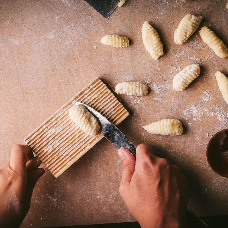The Tiny Pasta Kitchen with a Grandma in the Back