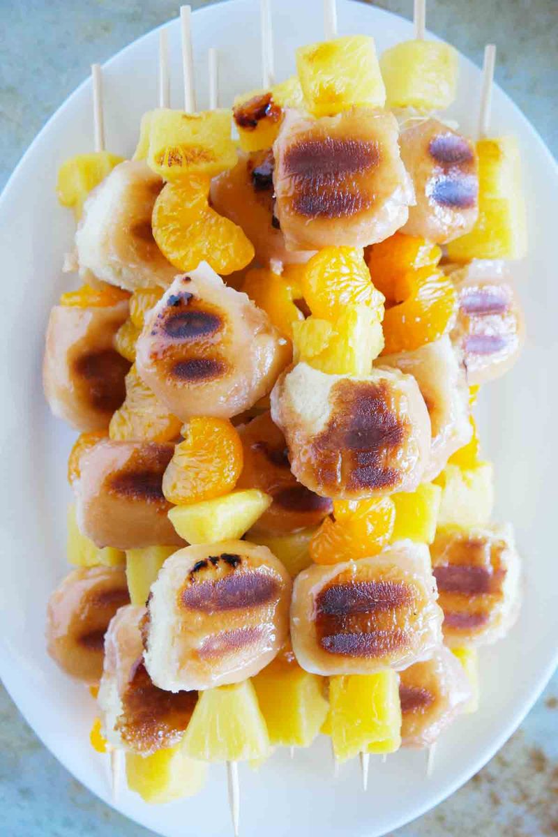 Grilled Donut Holes on Skewers
