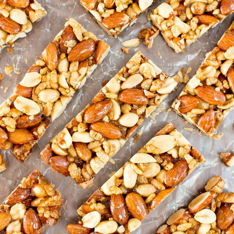 Nut Bars with Syrup Binders