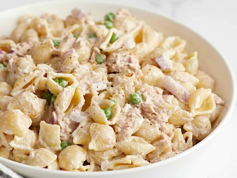 Tuna Pasta Salad with Too Much Miracle Whip