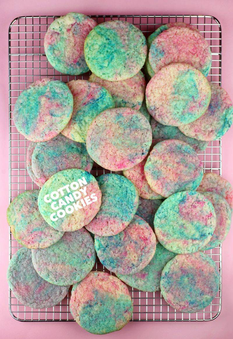 Cotton Candy Chocolate Chip Cookies