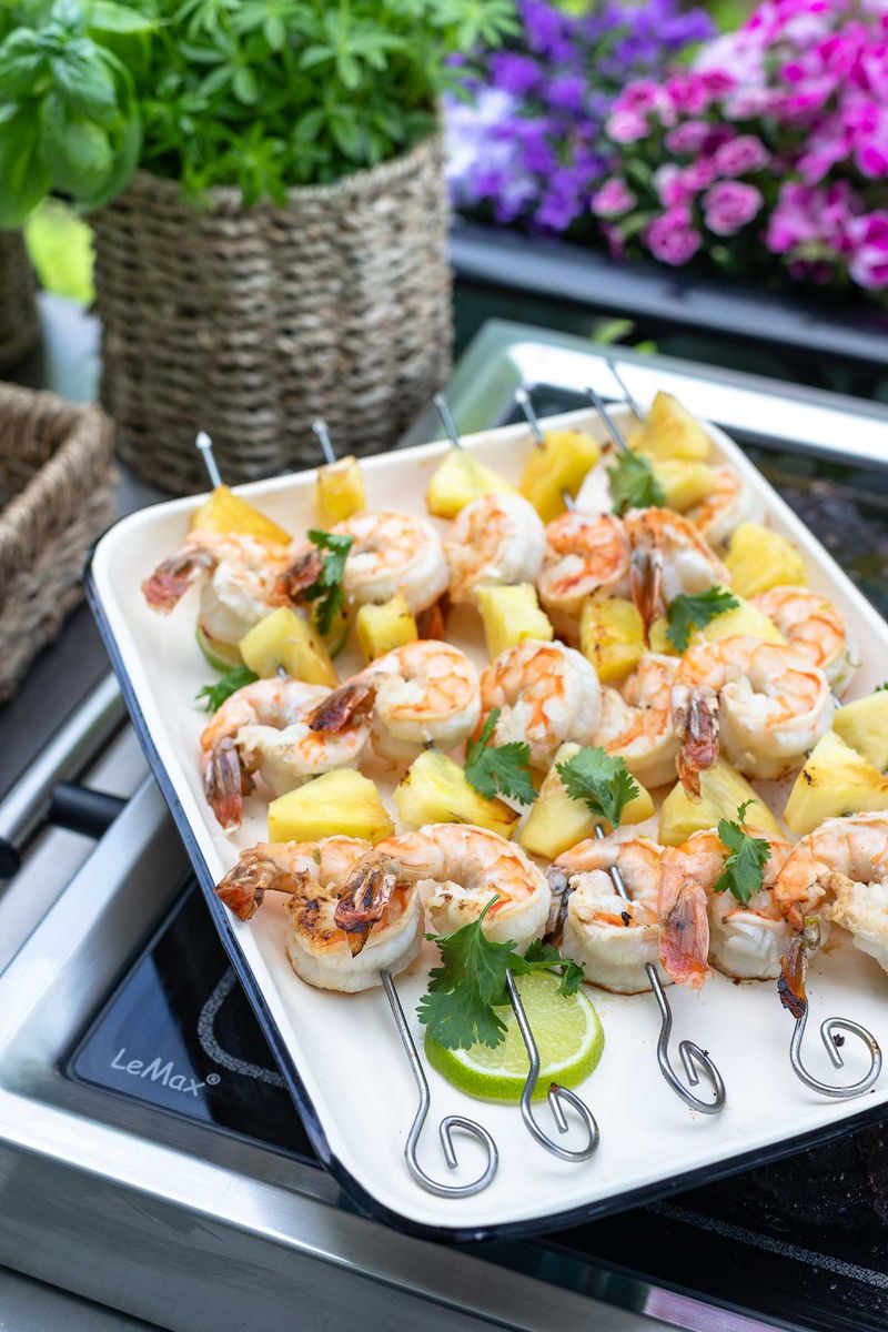 Coconut Lime Shrimp Skewers