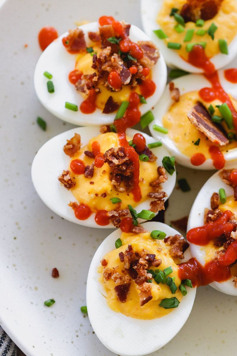 Sriracha-Lime Deviled Eggs