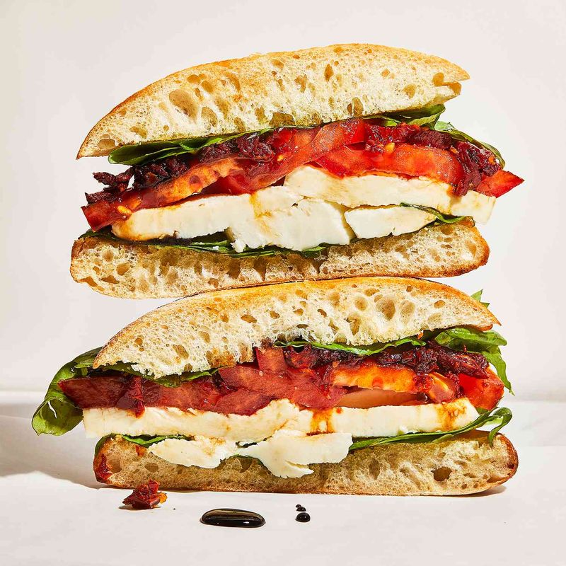 Caprese Sandwich on Whole Grain Bread