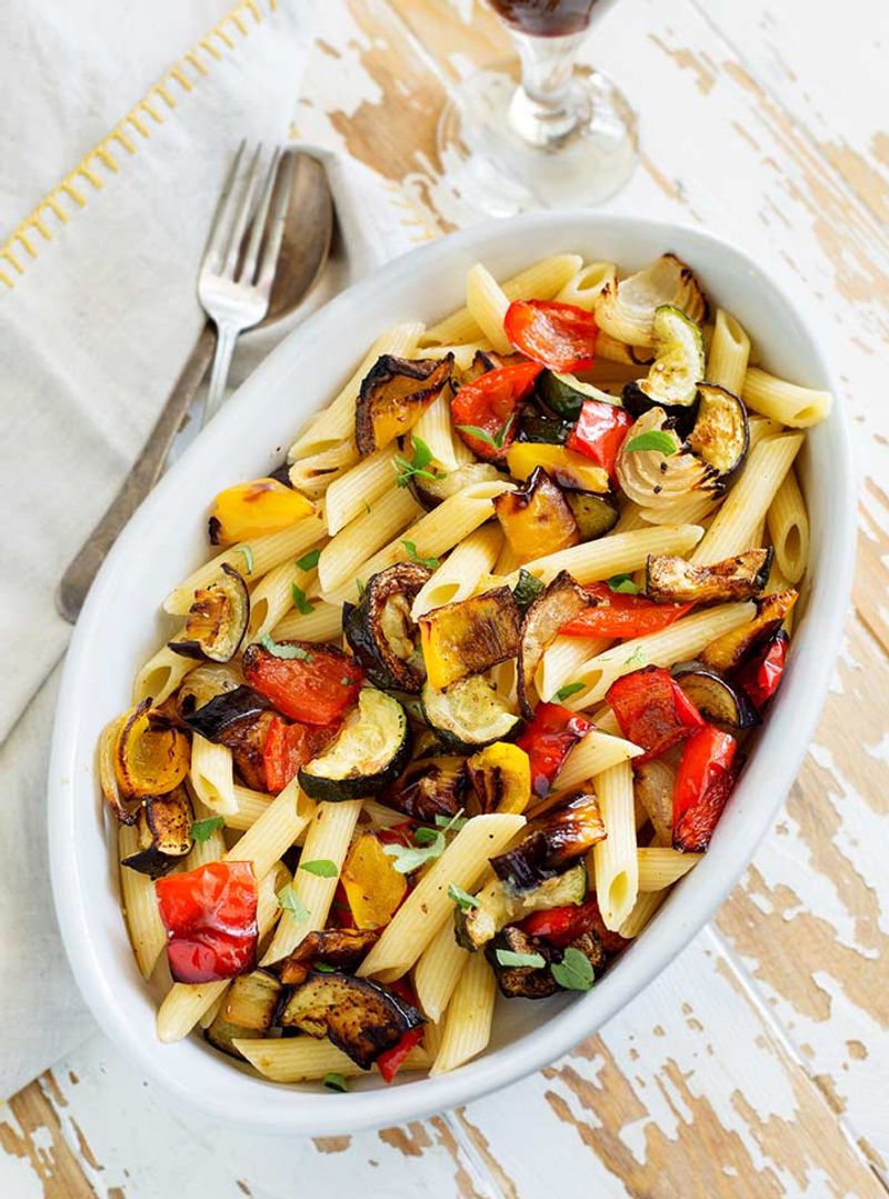 Roasted Veggie Pasta Bake