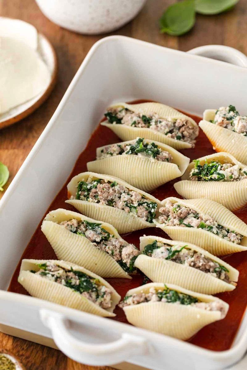 Turkey and Spinach Stuffed Shells