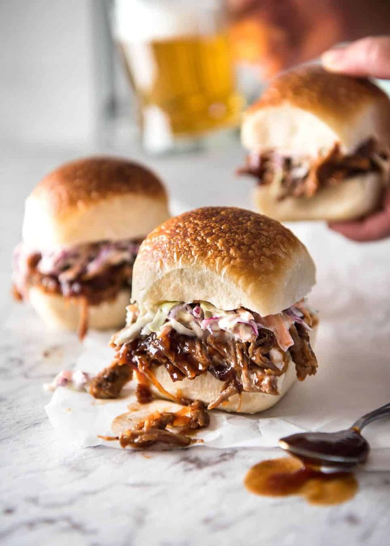 BBQ Pulled Pork Sliders (Slow Cooker)