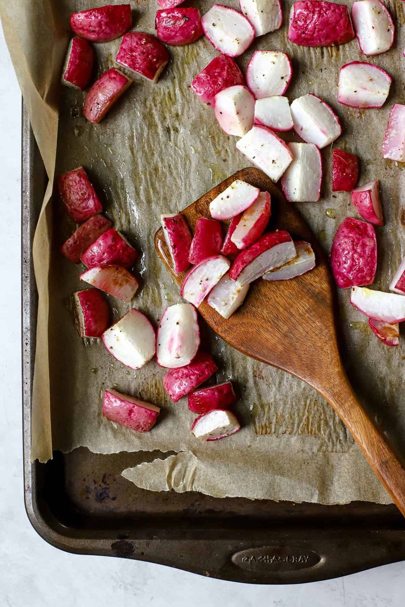 Roasted Radishes with Sea Salt & Olive Oil
