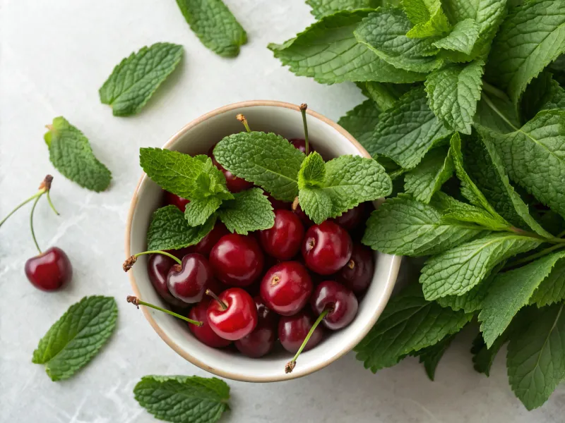 Fresh Mint and Cherry Combinations