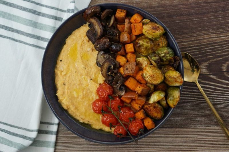 Try Polenta, Potatoes, or Sweet Potatoes as Carby Bases