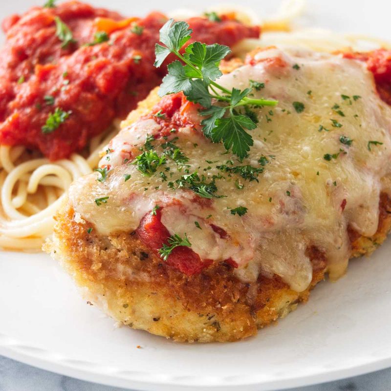 Ask for Spaghetti Topped with Chicken Parm