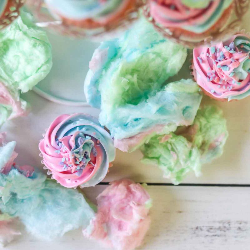 Cotton Candy Cupcakes