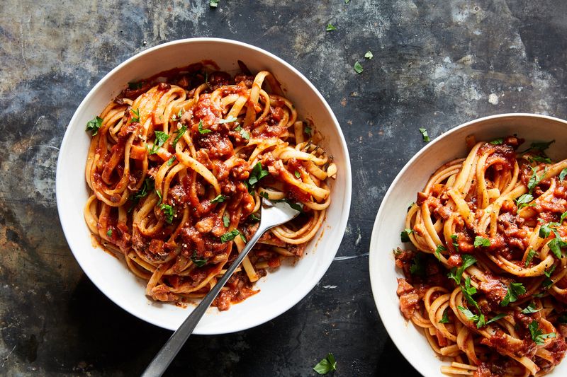 Spaghetti with Walnut Bolognese
