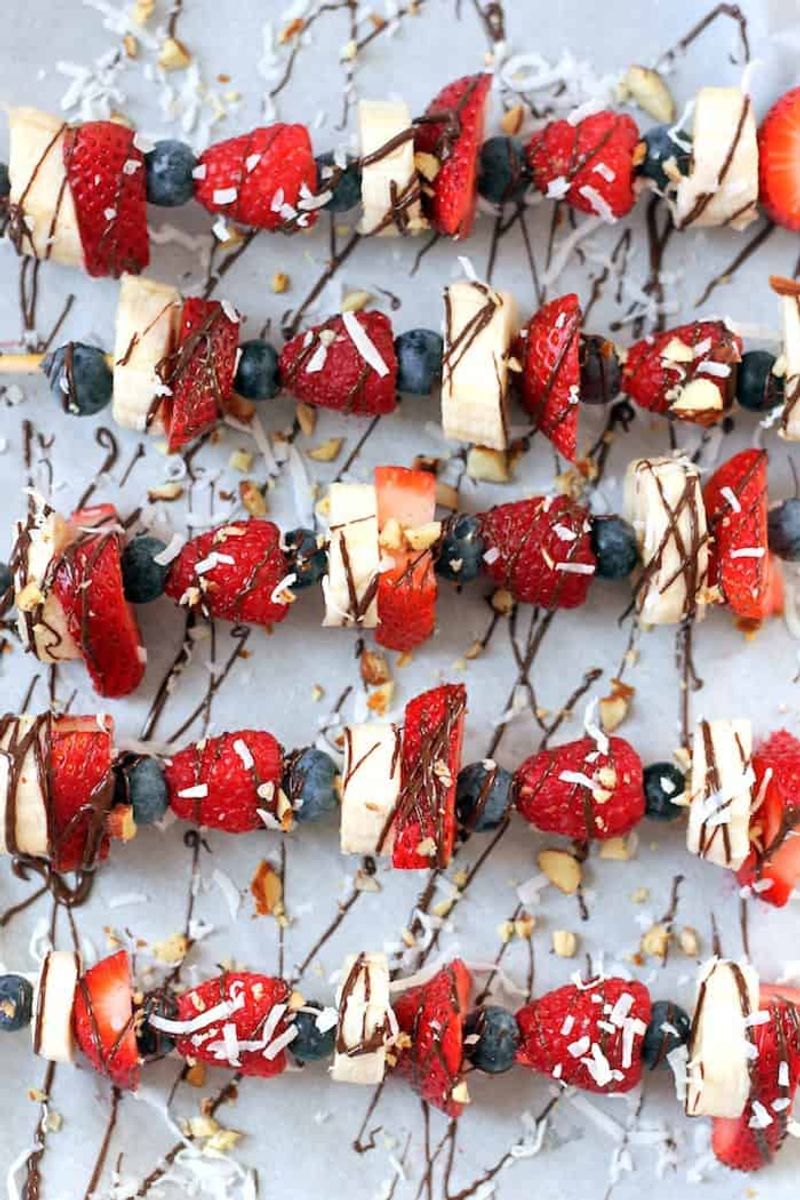 Chocolate-Dipped Fruit Skewers