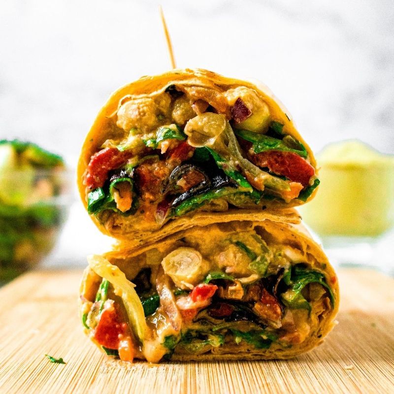 Mediterranean Hummus Wraps