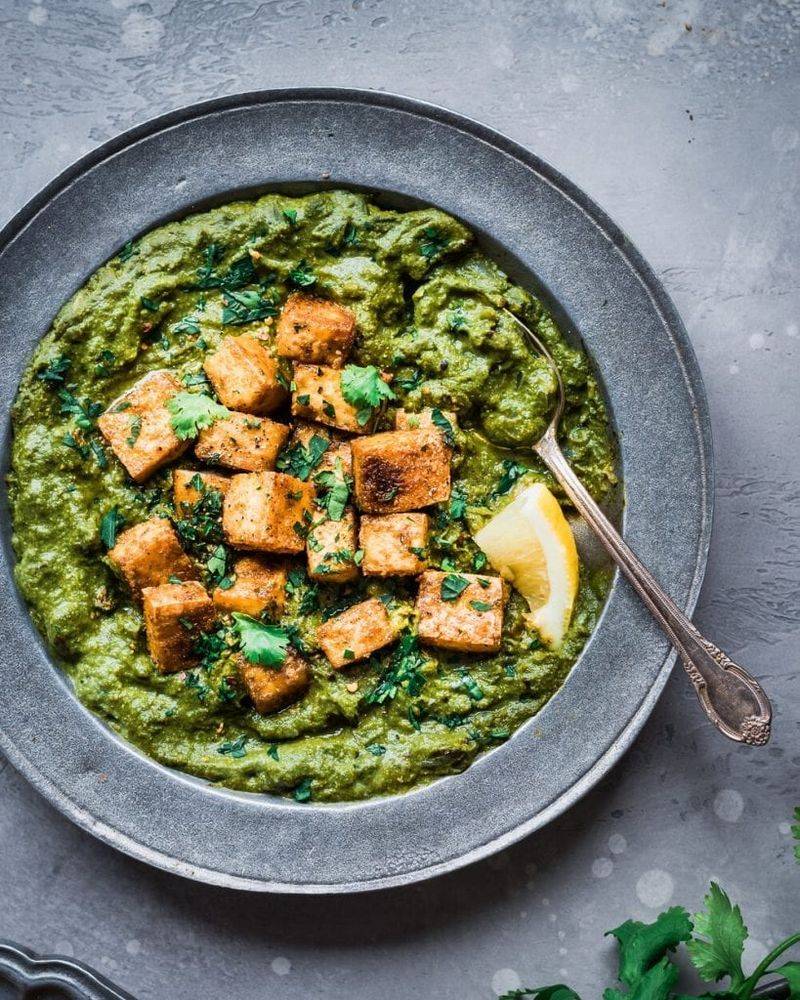 Saag Tofu (or Saag Paneer)