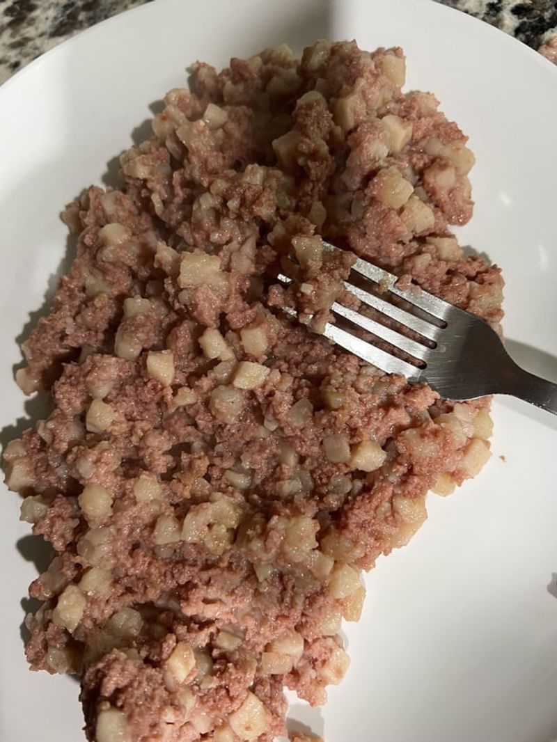 Canned Corned Beef Hash (Cheap Brands)