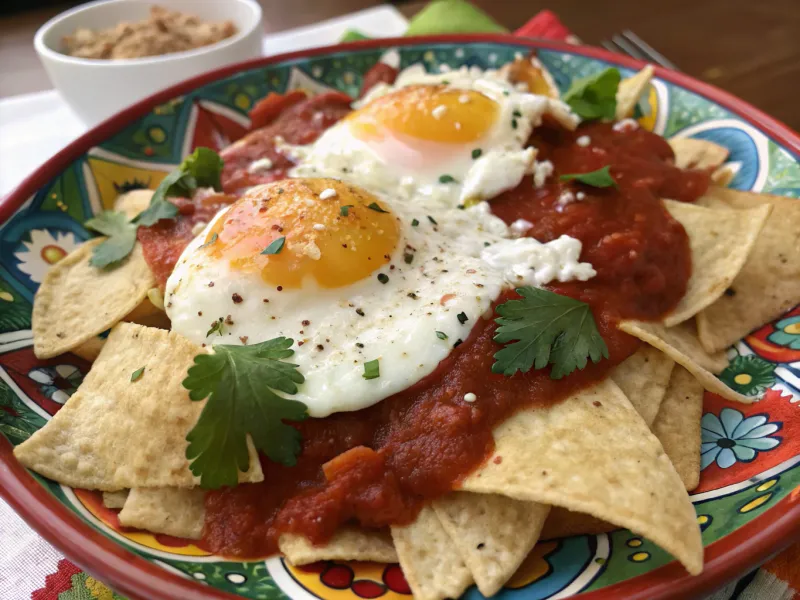 Chilaquiles with Fried Eggs