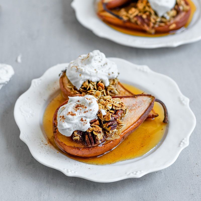 Walnut-Stuffed Baked Pears