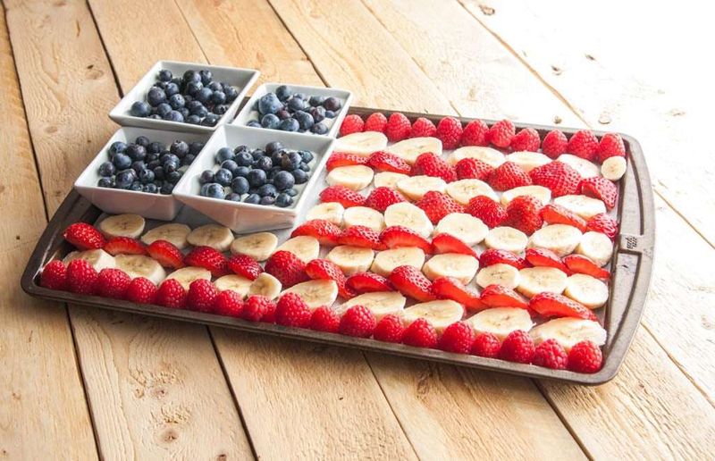 Flag Fruit Platter with Yogurt Dip