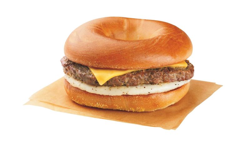 Dunkin’ Sausage, Egg & Cheese on a Bagel
