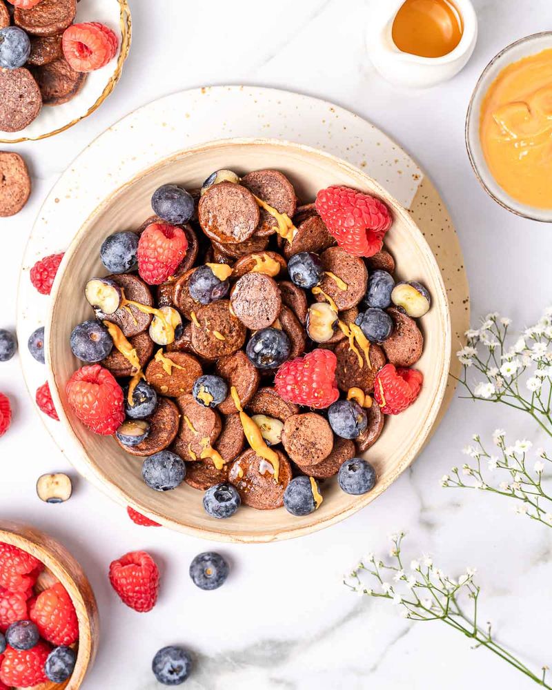 Pancake Cereal → High-Fiber Mini Pancakes