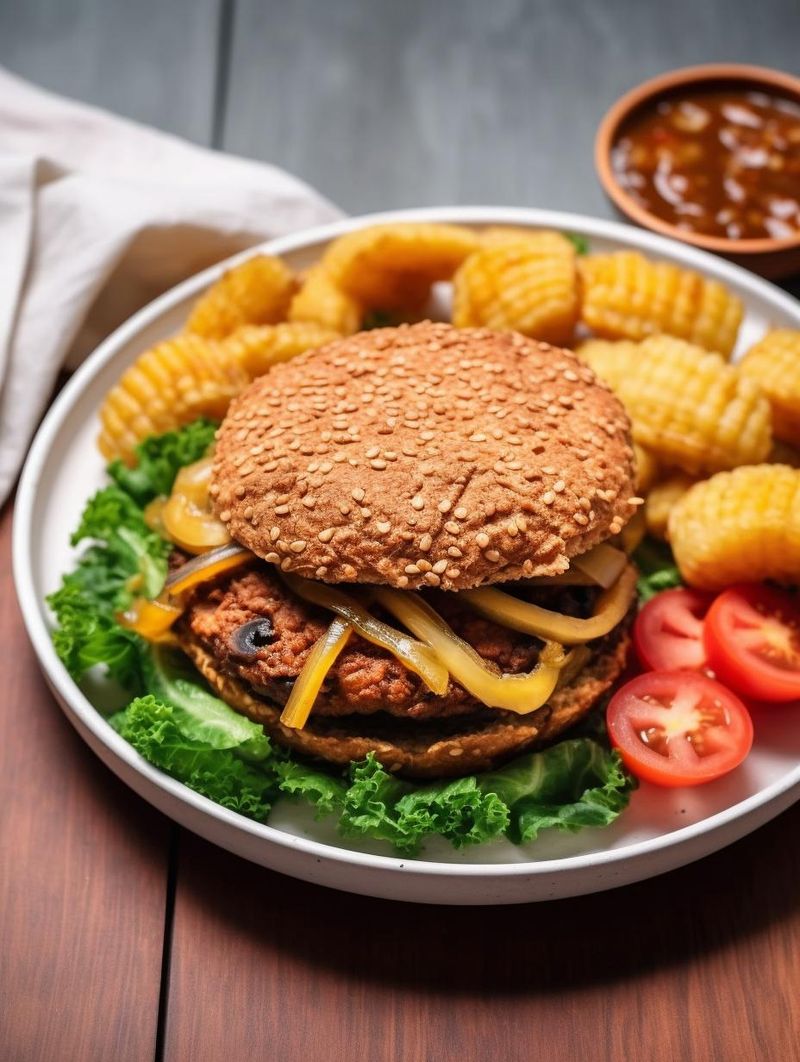 Lentil & Walnut Burger