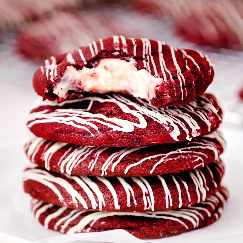 Red Velvet Cookies with Cream Cheese Chips