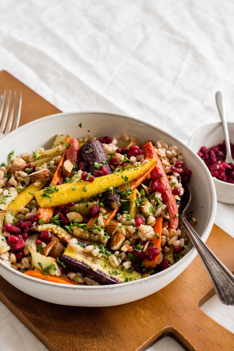 Barley Salad with Roasted Veggies