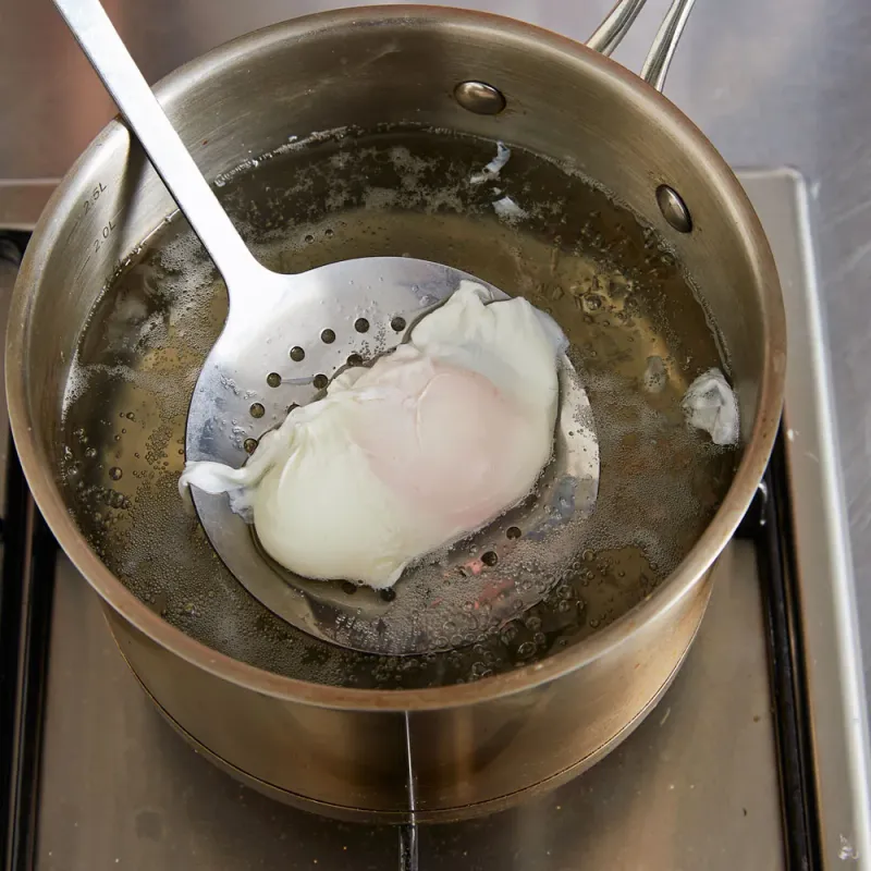 Poached Eggs in Simmering Water