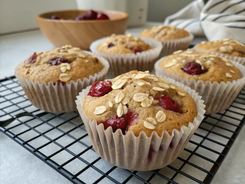 Cherry Oat Muffins