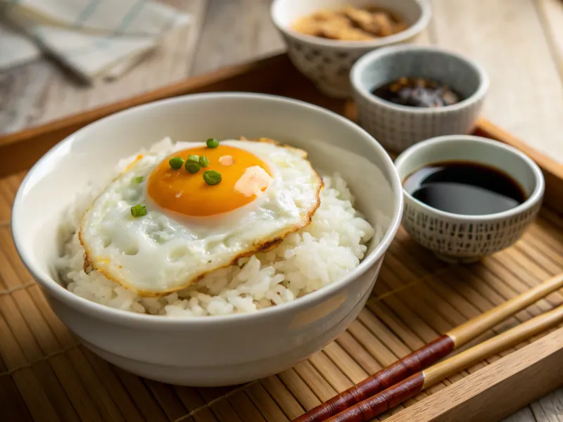 Fried Eggs Over Rice