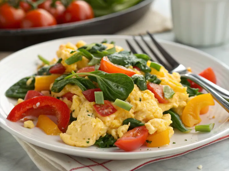 Scrambled Eggs with Vegetables