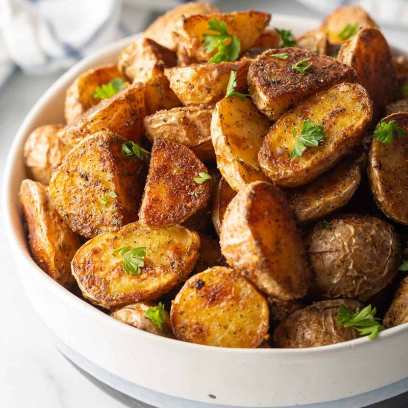 Mediterranean Potato Wedges with Olive Tapenade