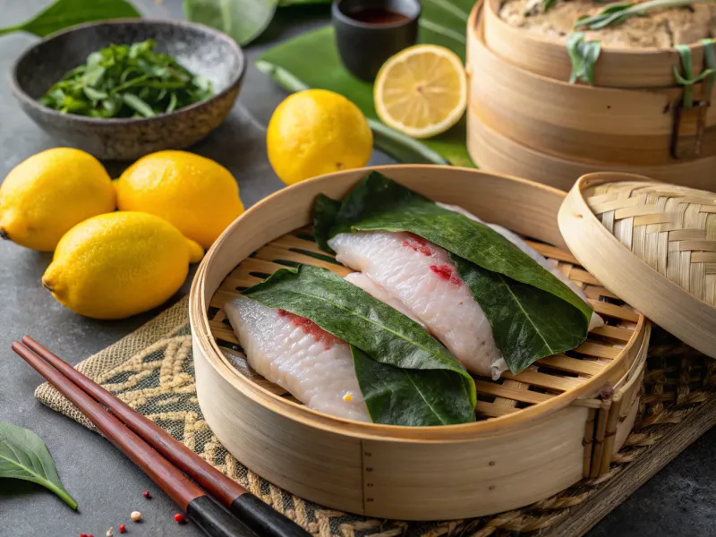 Asian Lemon Leaf Wrapping