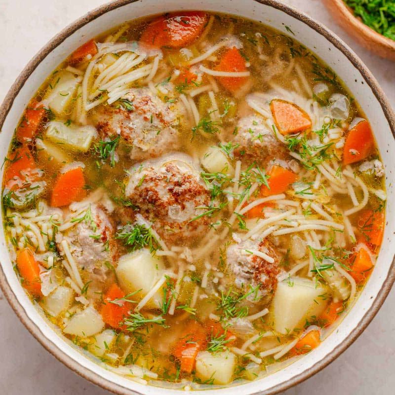 Turkish Meatball Potato Soup