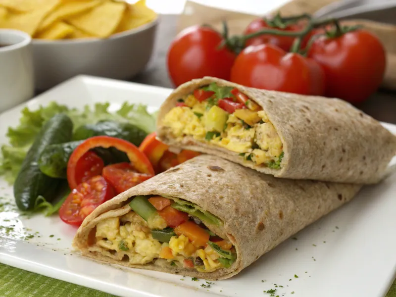 Egg and Veggie Breakfast Wrap