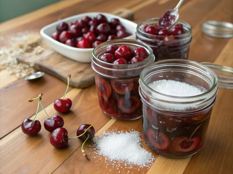 Preserve Cherries in Simple Syrup