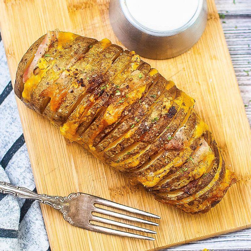 Air Fryer Hasselback Potatoes