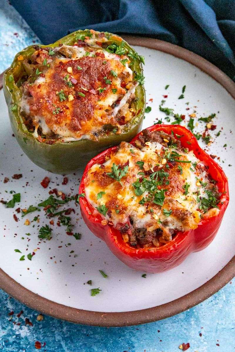 Stuffed Bell Peppers with Too Many Fillings
