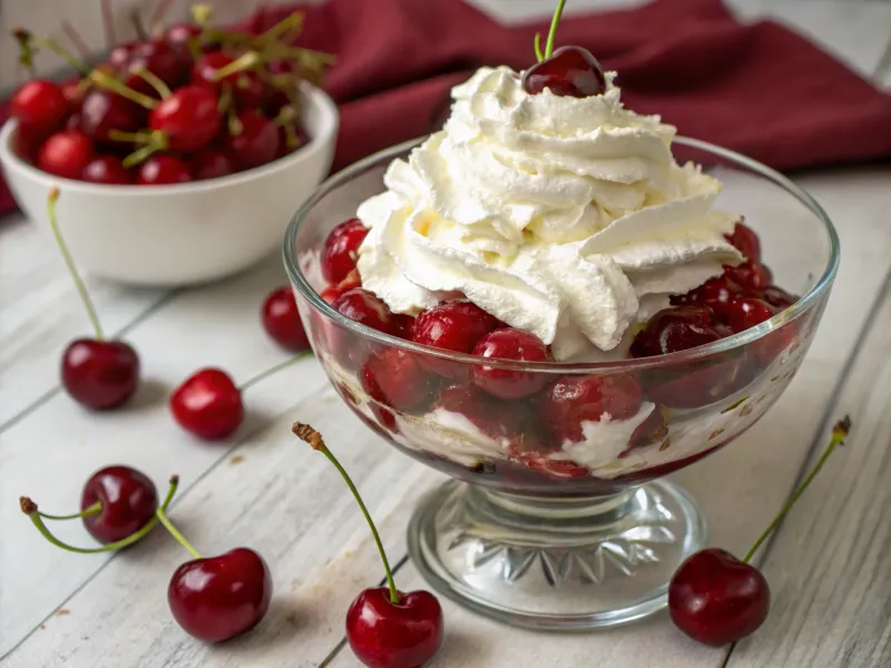 Cream and Cherry Dessert Pairing