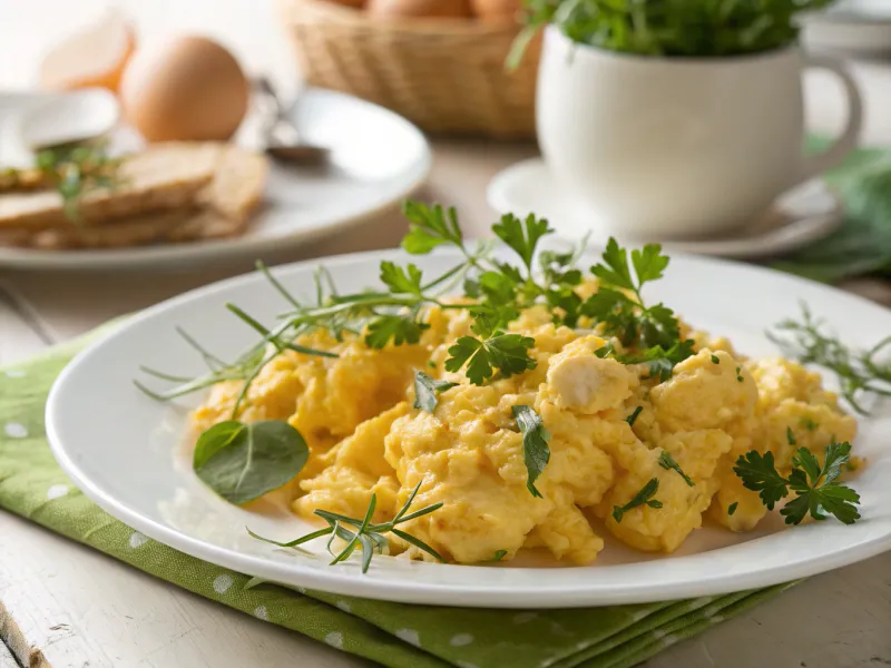 Classic Scrambled Eggs with Herbs