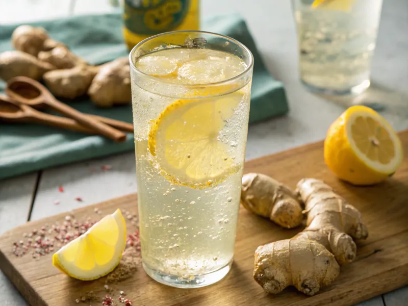 Lemon Ginger Sparkling Water
