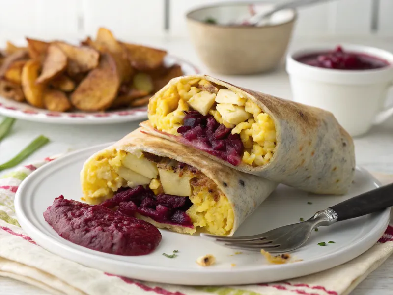 Boysenberry Breakfast Burritos in New Zealand