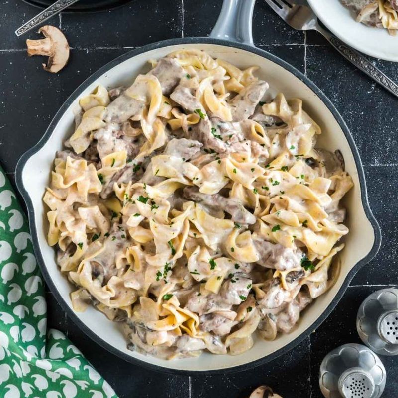 Beef Stroganoff with Cream of Mushroom Soup