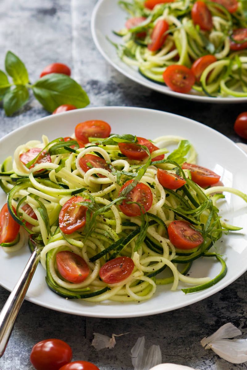 Zucchini Noodle Caprese Salad